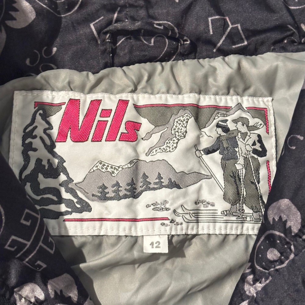 Vtg Nils Ski Jacket‎ Oversized 12 Floral Anorak Pullover Hooded Gorpcore 20478 - Picture 14 of 15